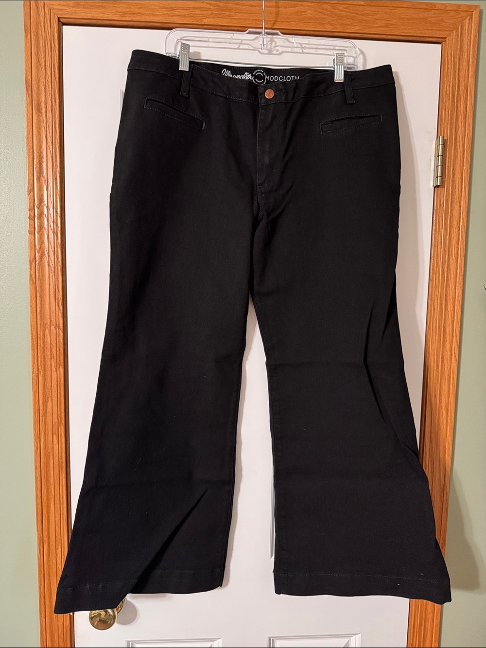 NWT Rare Wrangler x ModCloth Collab Black Wide-Leg Flare Jeans size 18 and 20